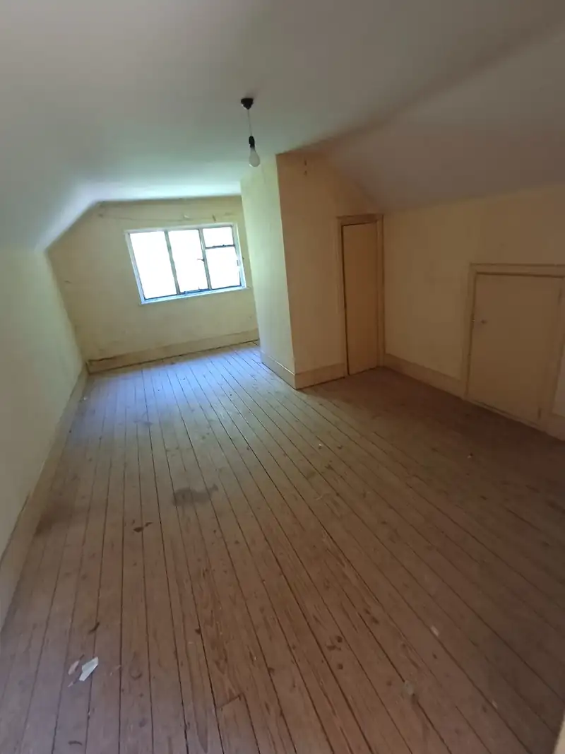Attic bedroom cleared and swept after a house clearance