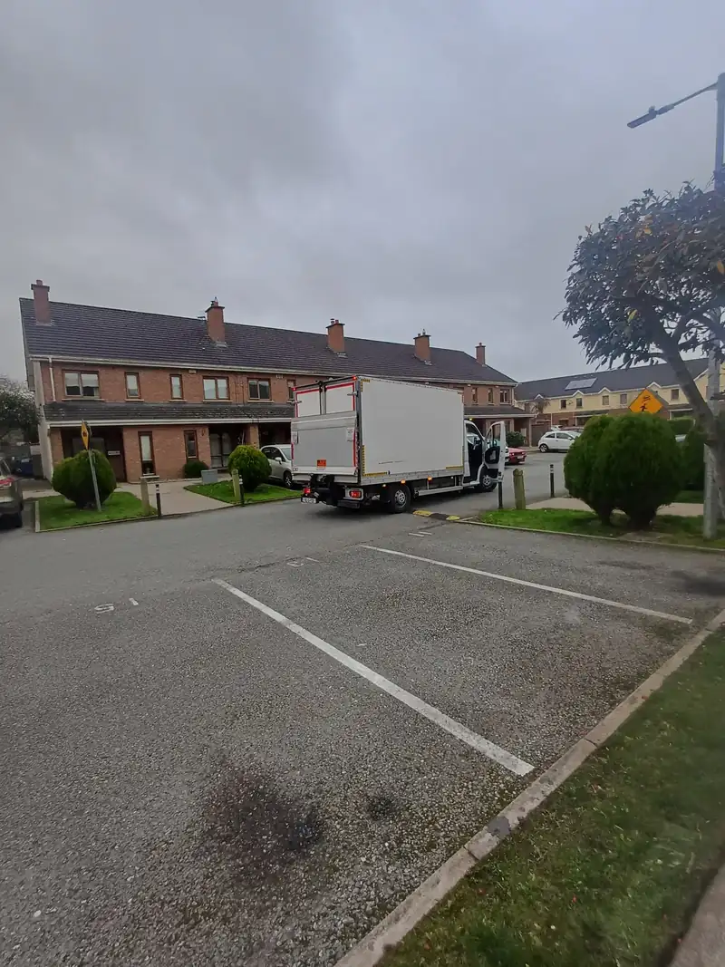 Property Clearance truck outside a house in a Dublin housing estate