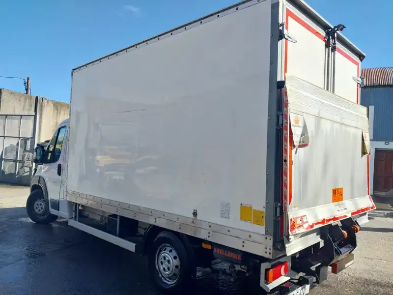 Rear of the Property Clearance box truck ready for loading
