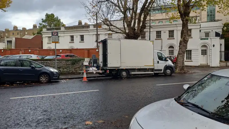 Property Clearance truck on a Dublin street during a house clearance