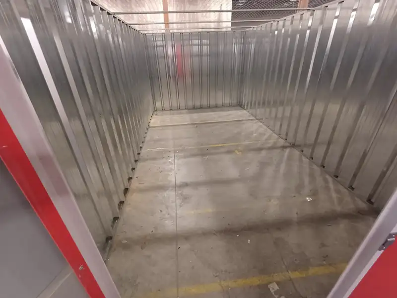 Large storage unit swept clean after a storage unit clearance