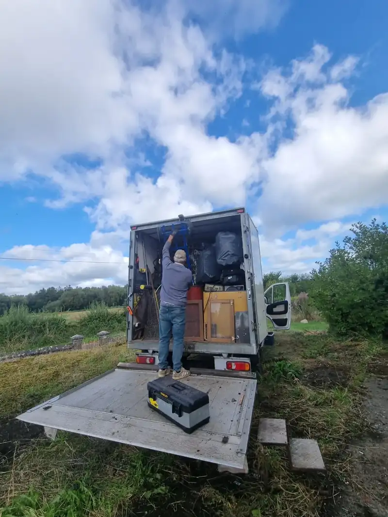 Loading the truck at a rural property clearance